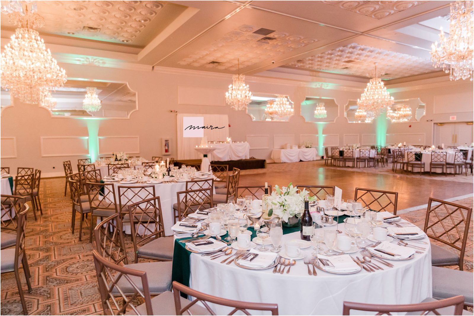 Oakbrook wedding in Drury Lane ,Venue, Reception Hall, Details of room and tables, decor 