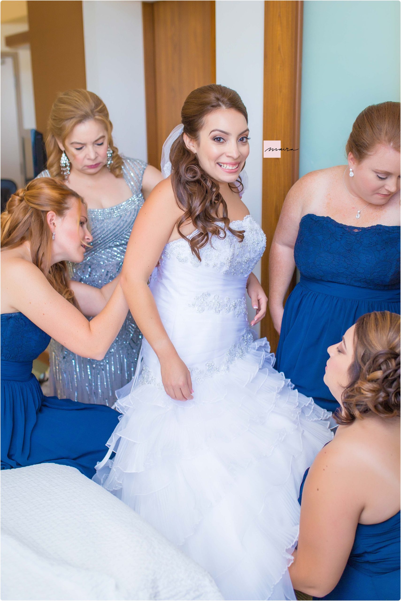 Blue brides high heels, Wedding details, brides earnings, Bride Getting ready, Brides Makeup artist, Wedding Dress, Wedding ring, Brides wedding ring, wedding band, bride, bridesmaids