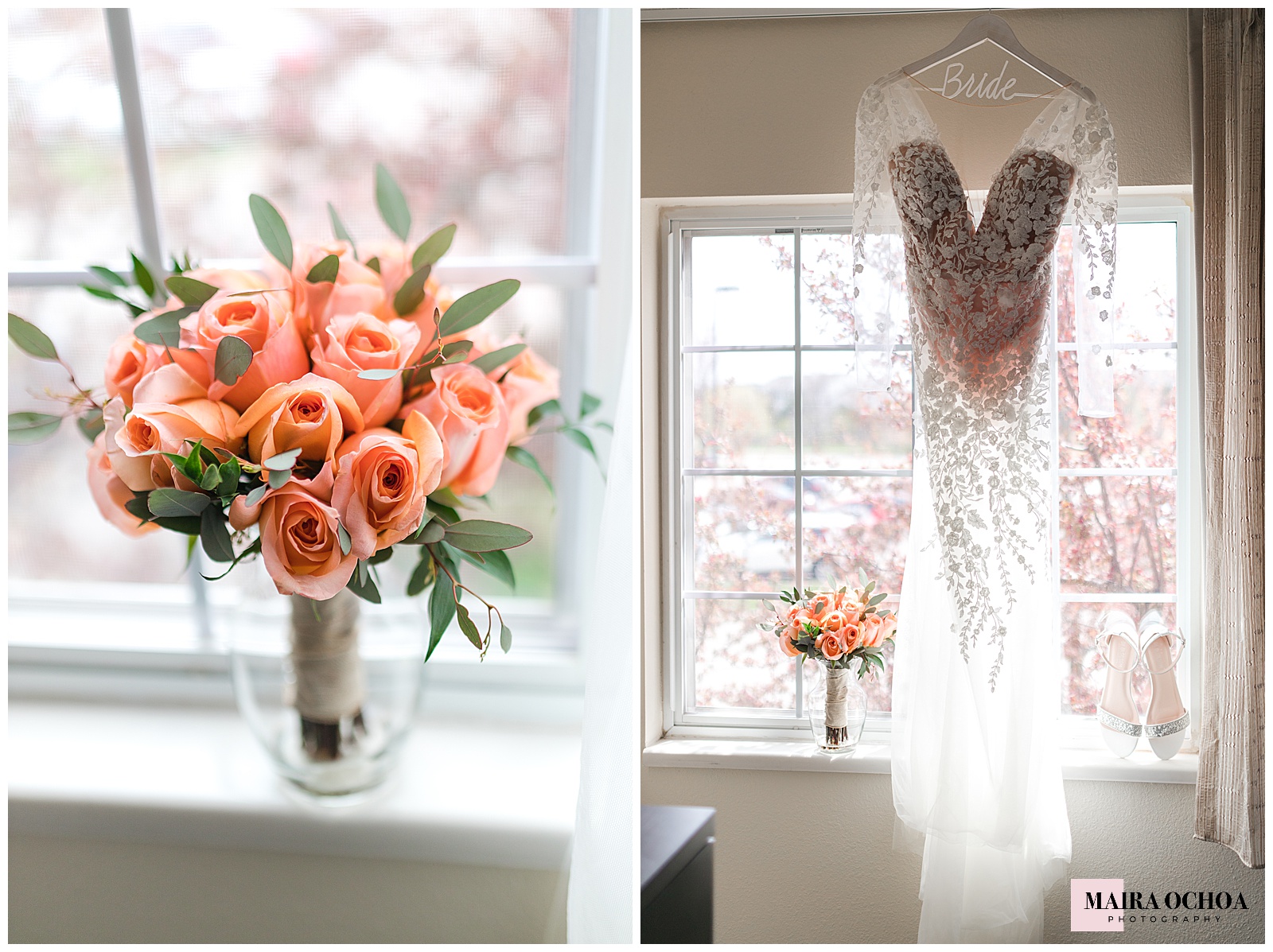 Wedding Dress and Bride Bouquet Wedding Details