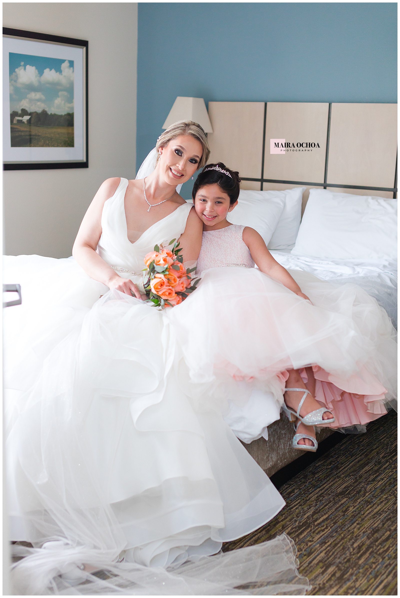 Sonesta Simply Suites Chicago Waukegan, IL Wedding Bride and Daughter