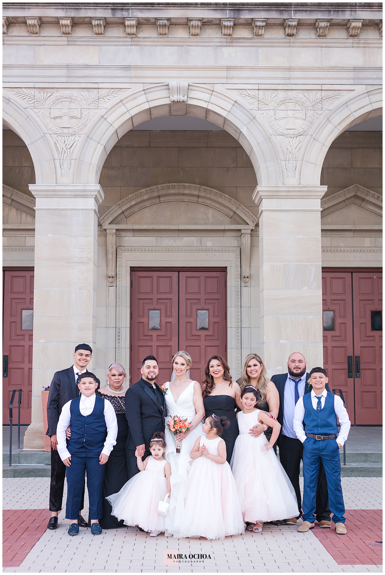Wedding at Saint Raphael's Catholic Church Old Mill Creek, IL Family Formal Portraits