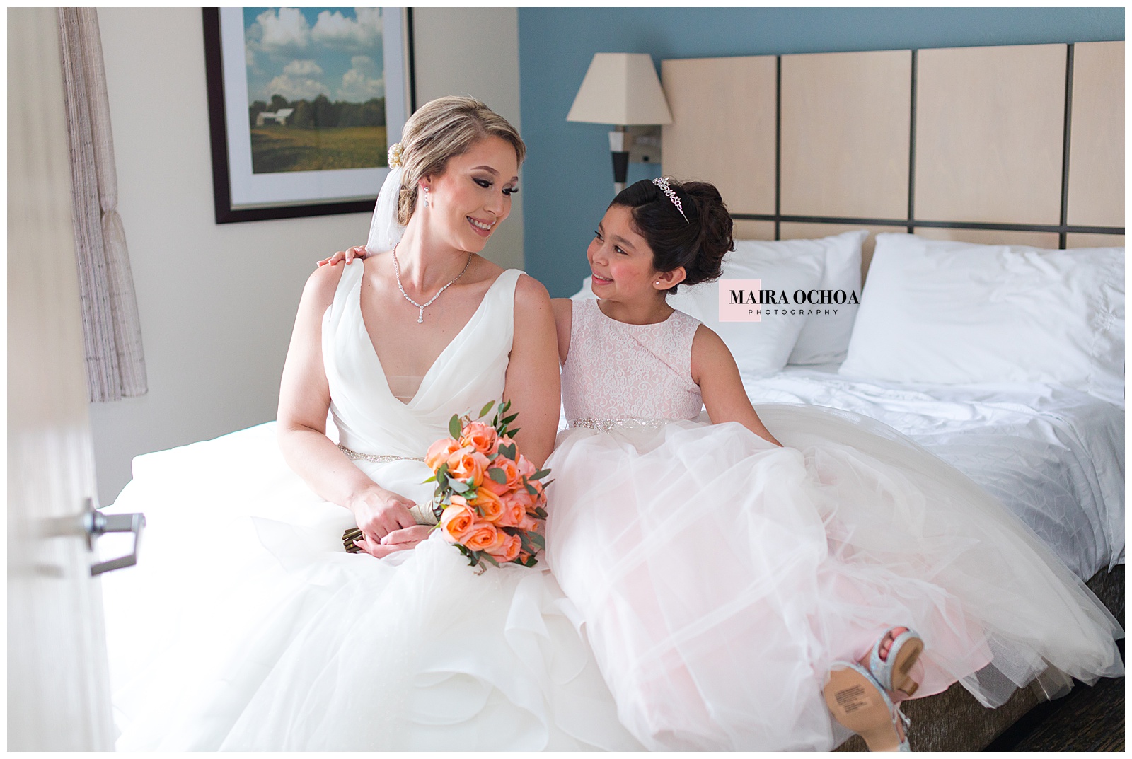 Sonesta Simply Suites Chicago Waukegan, IL Wedding Bride and Daughter