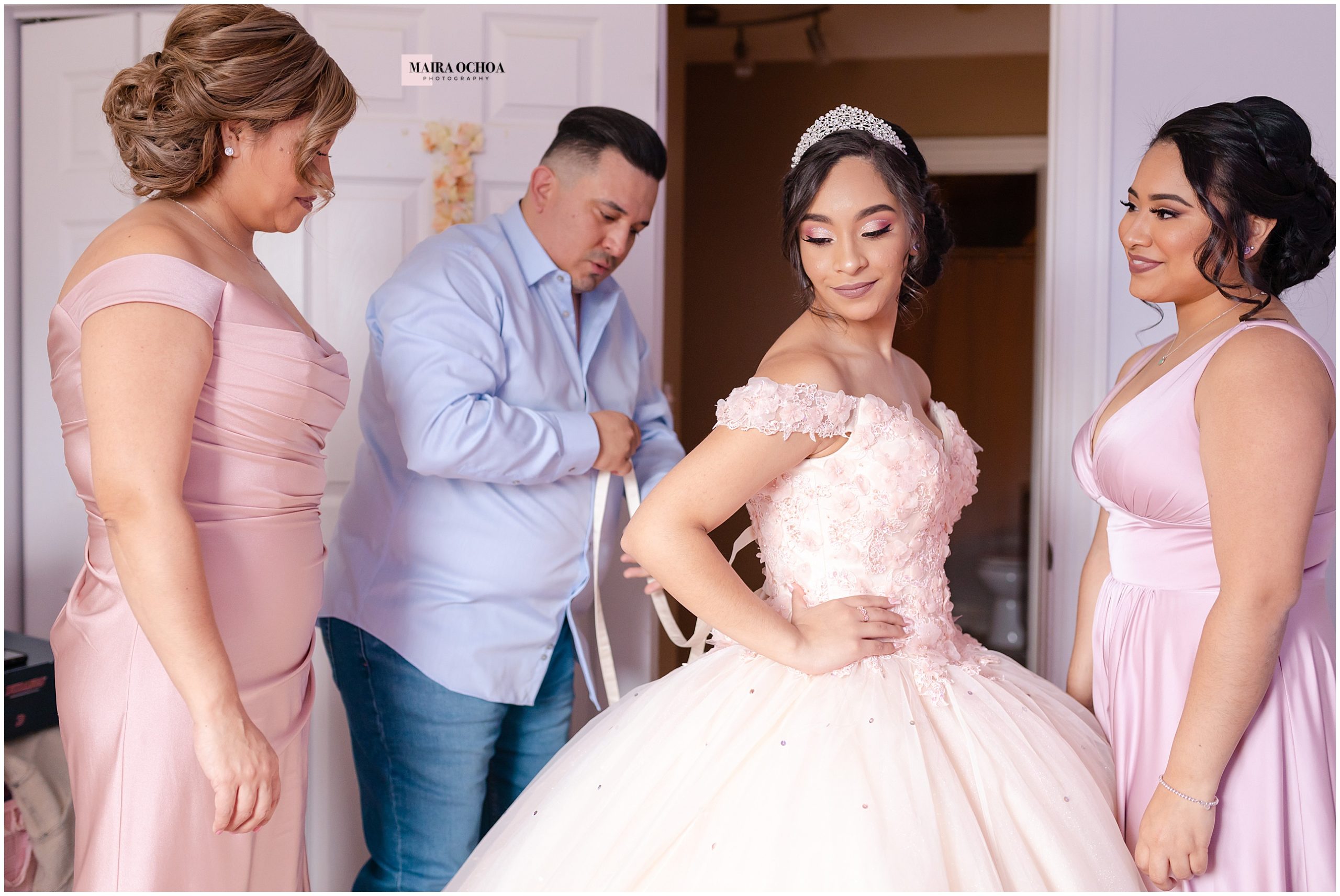 Quinceanera getting ready