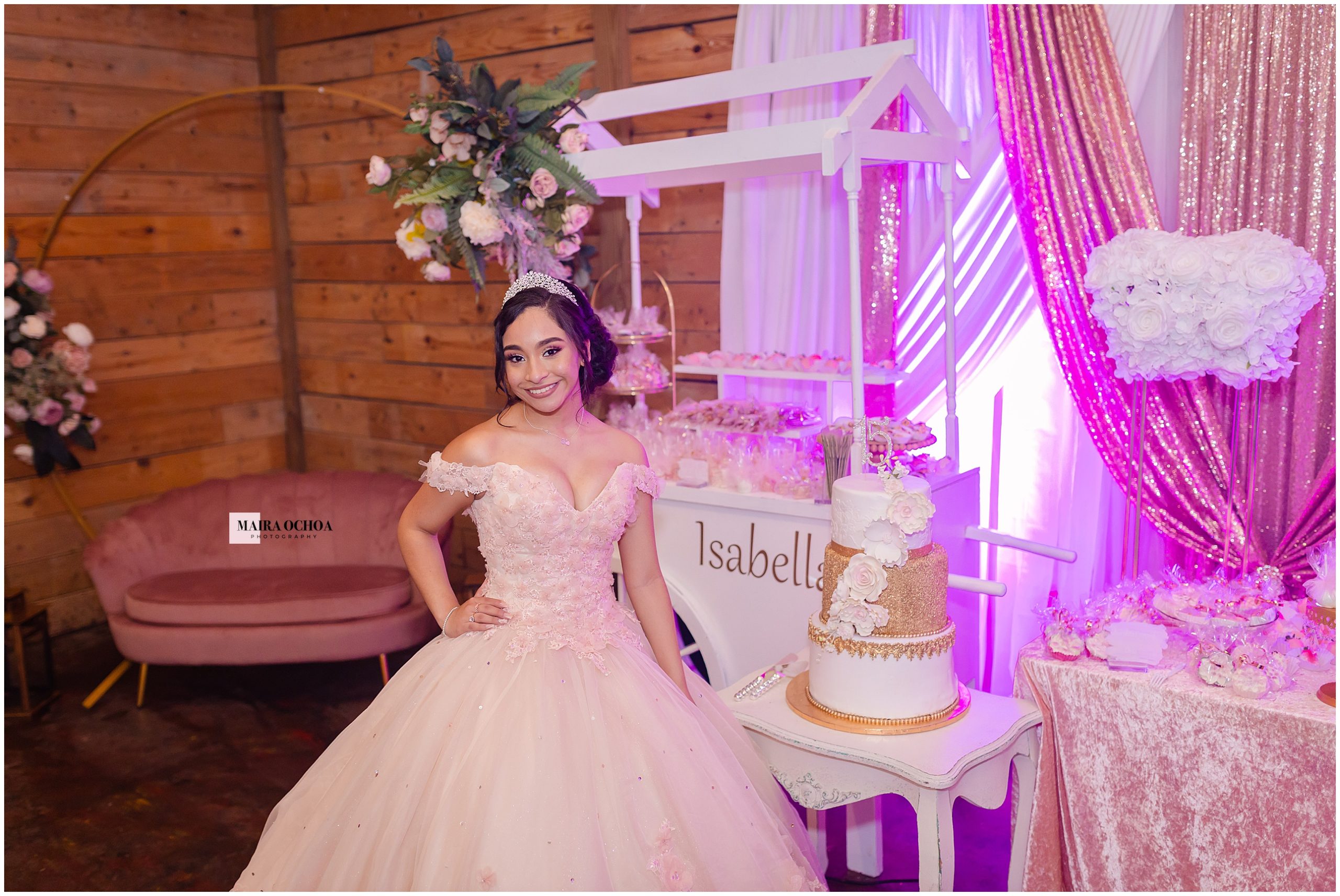 Quinceanera and cake