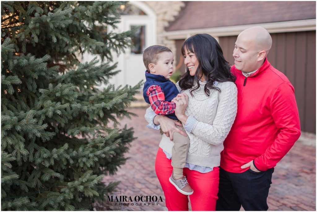 Christmas mini session, photo session, Christmas family session outdoors. 