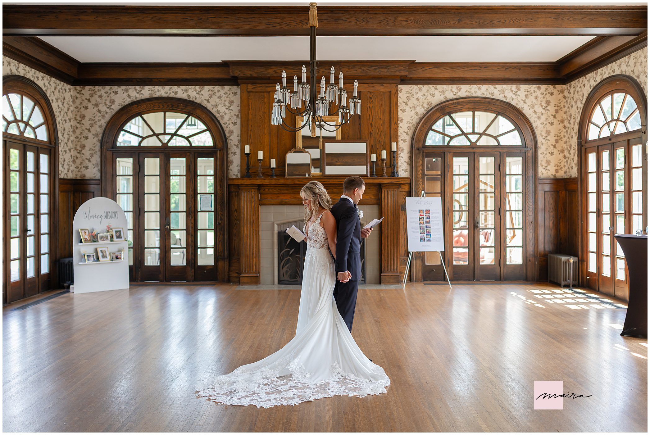 A heartfelt Lehmann Mansion wedding in Lake Villa, IL—capturing private vows, first looks, their pup, and timeless intimate moments as preferred wedding photographers.